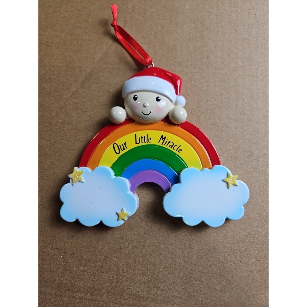 Our Little Miracle Personalized Baby Christmas‎ Ornament .